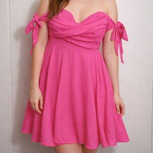 @ Balance Hot Pink Drop Shoulder Sweetheart Neckline Formal Dress M Prom Dance
